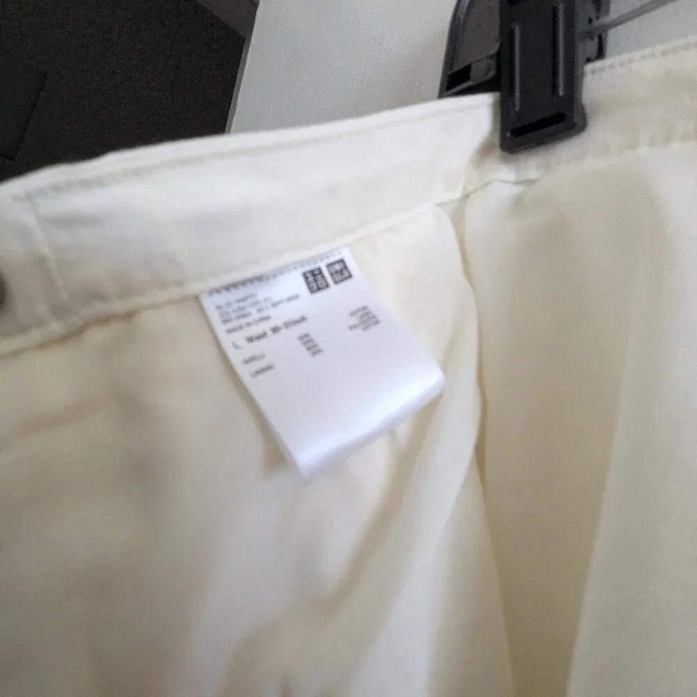 BNWT UNIQLO White Cotton Linen Blend Skirt - Picture 4 of 4